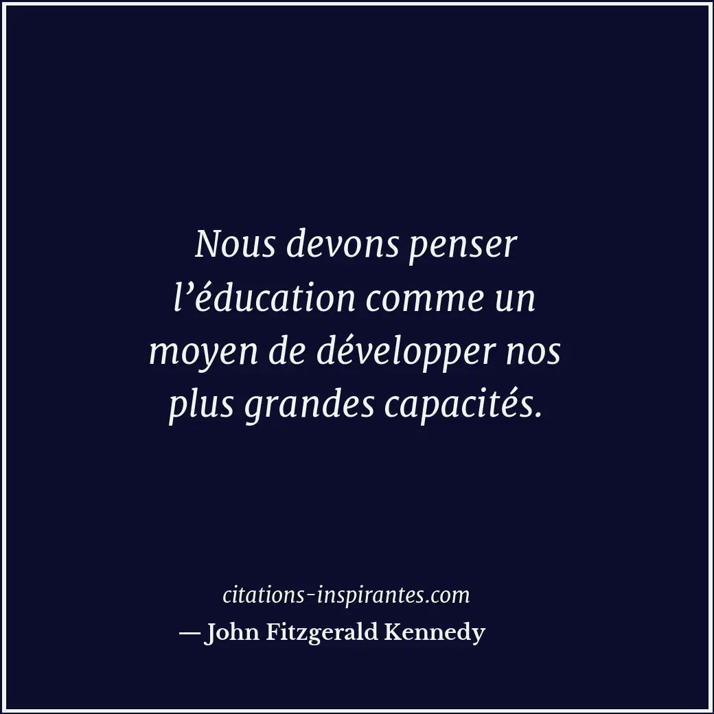 Citation de John Fitzgerald Kennedy