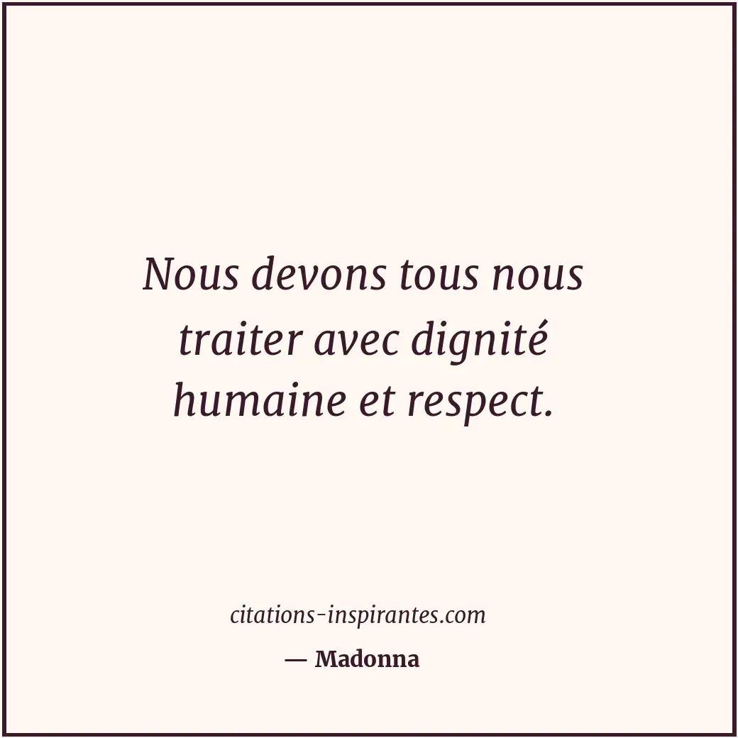 Citation de Madonna