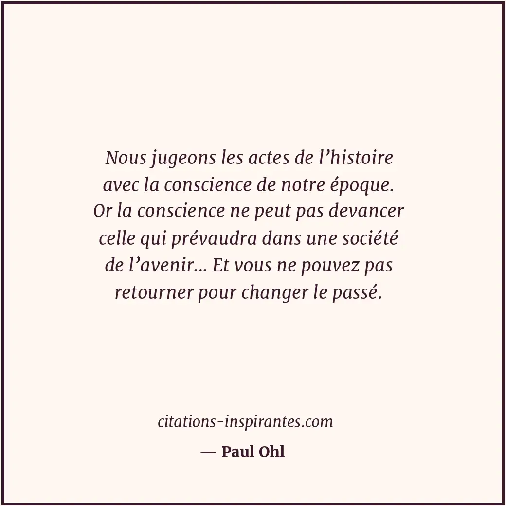 Citation de Paul Ohl
