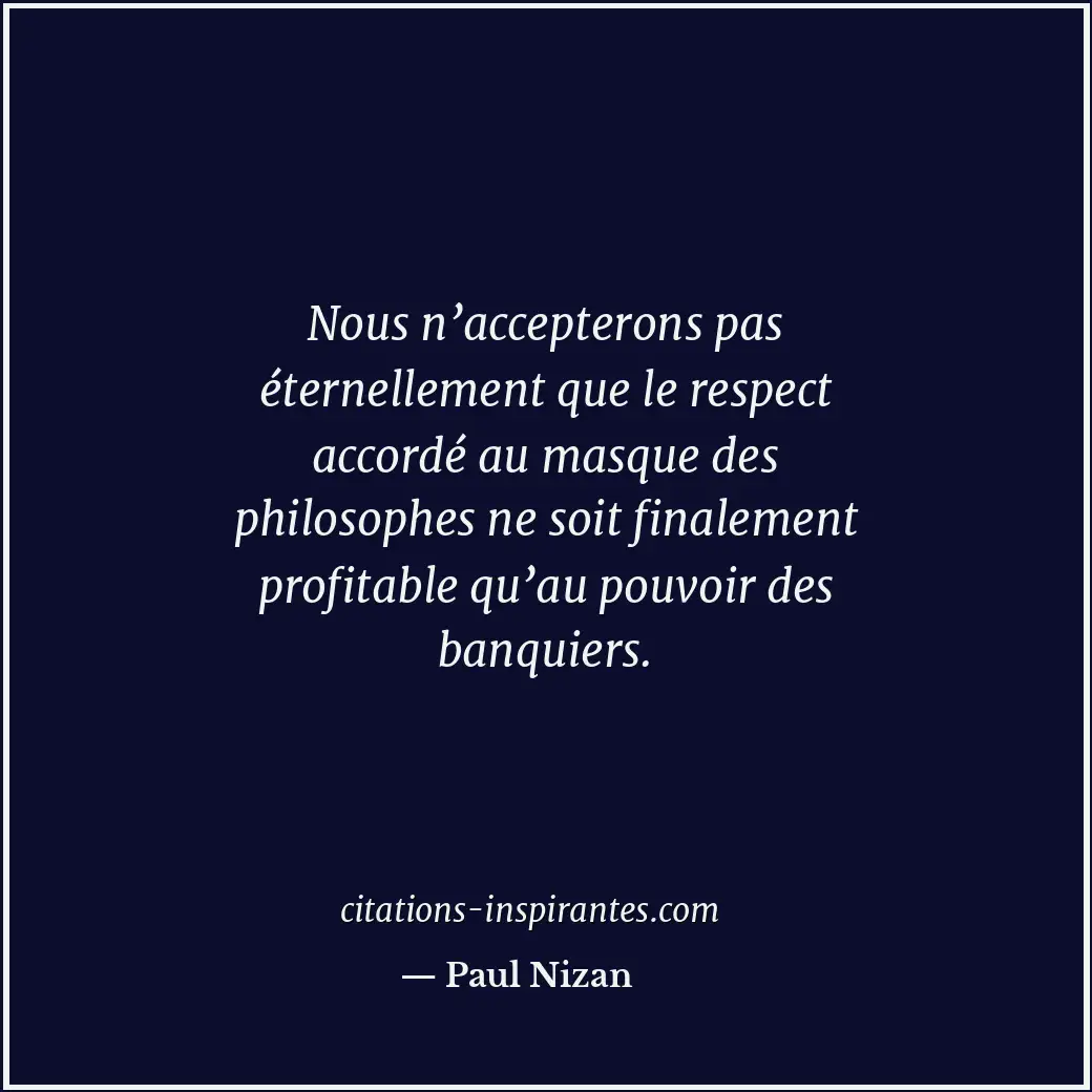 Citation de Paul Nizan