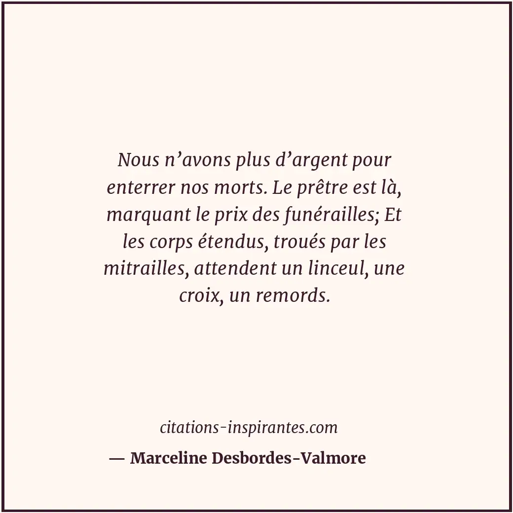 Citation de Marceline Desbordes-Valmore