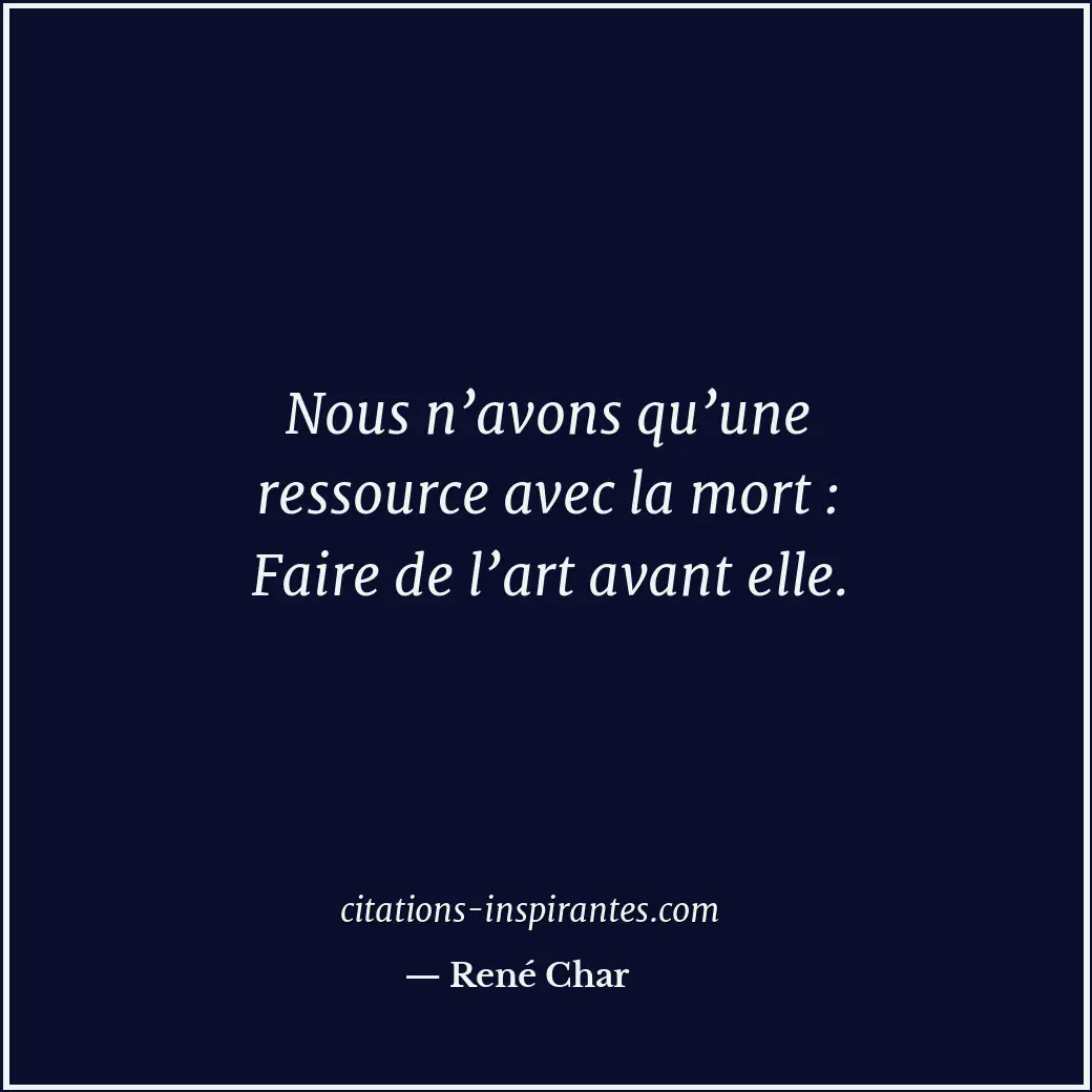 Citation de René Char