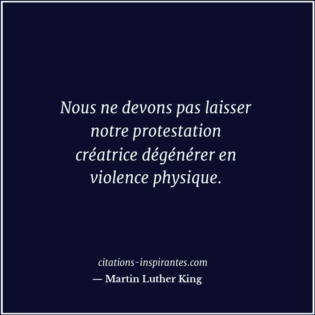 Citation de Martin Luther King