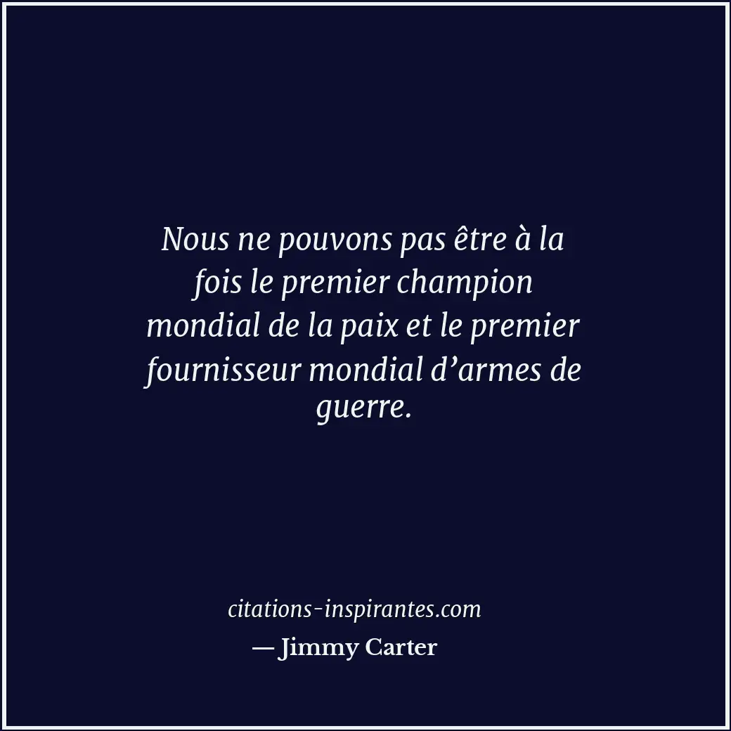 Citation de Jimmy Carter