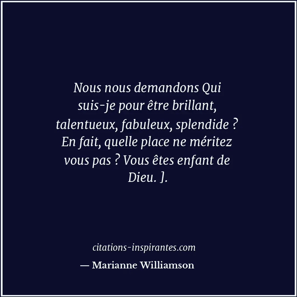 Citation de Marianne Williamson