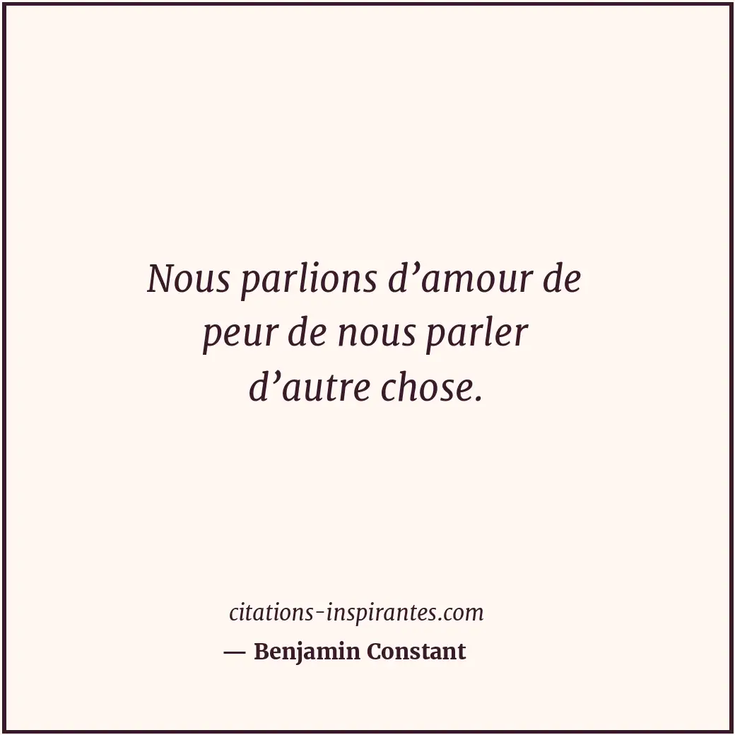 Citation de Benjamin Constant