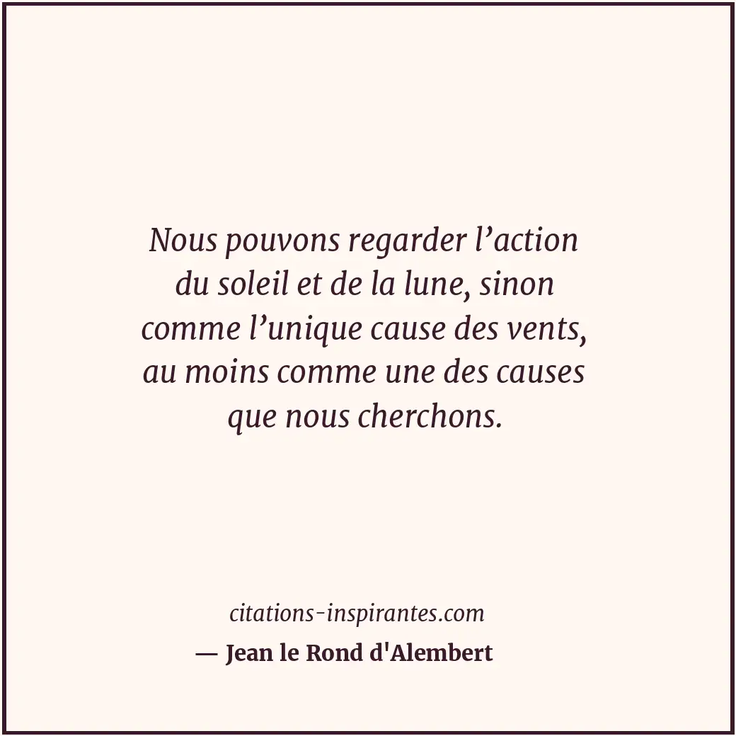 Citation de Jean le Rond d'Alembert