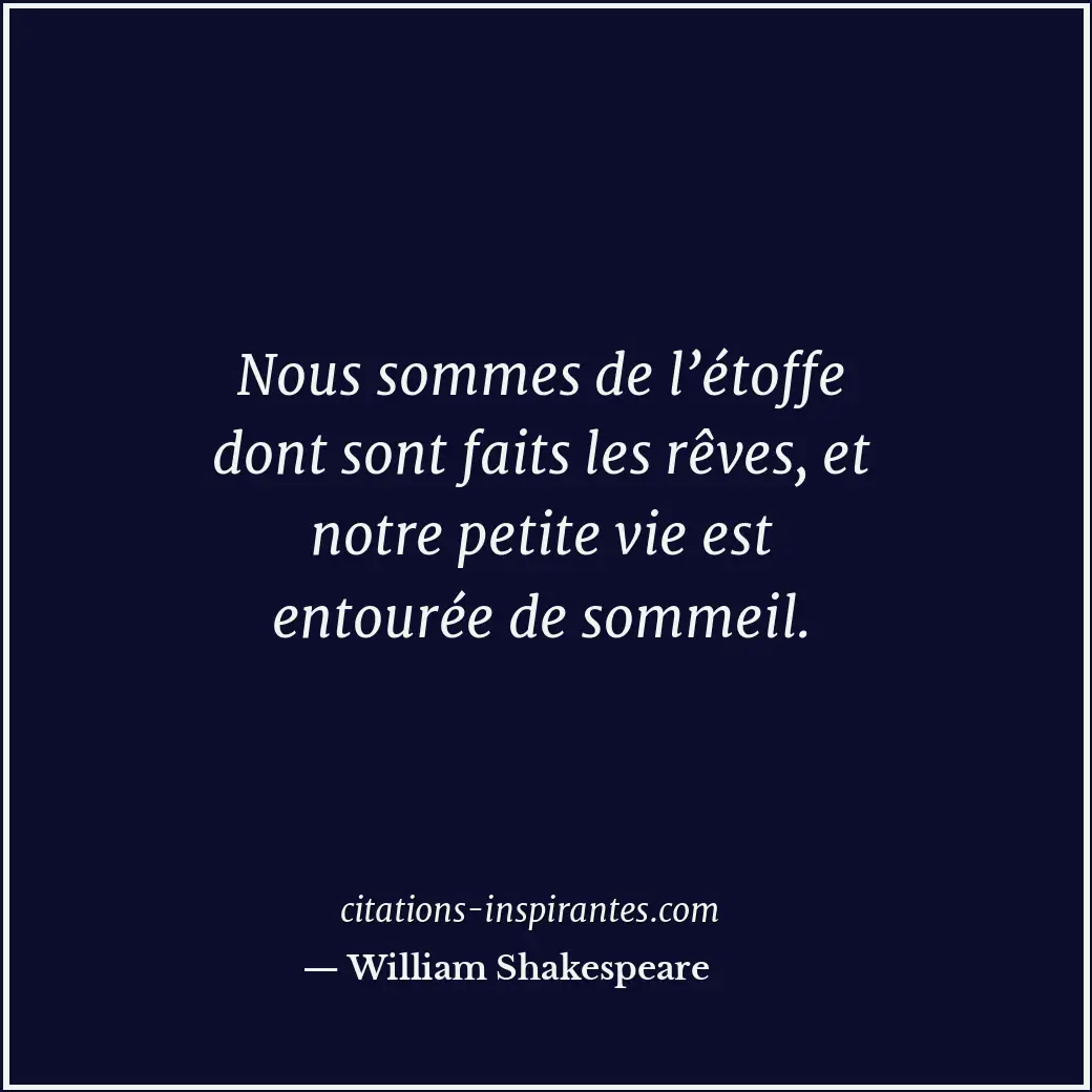 Citation de William Shakespeare