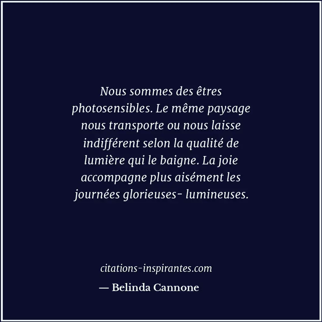 Citation de Belinda Cannone