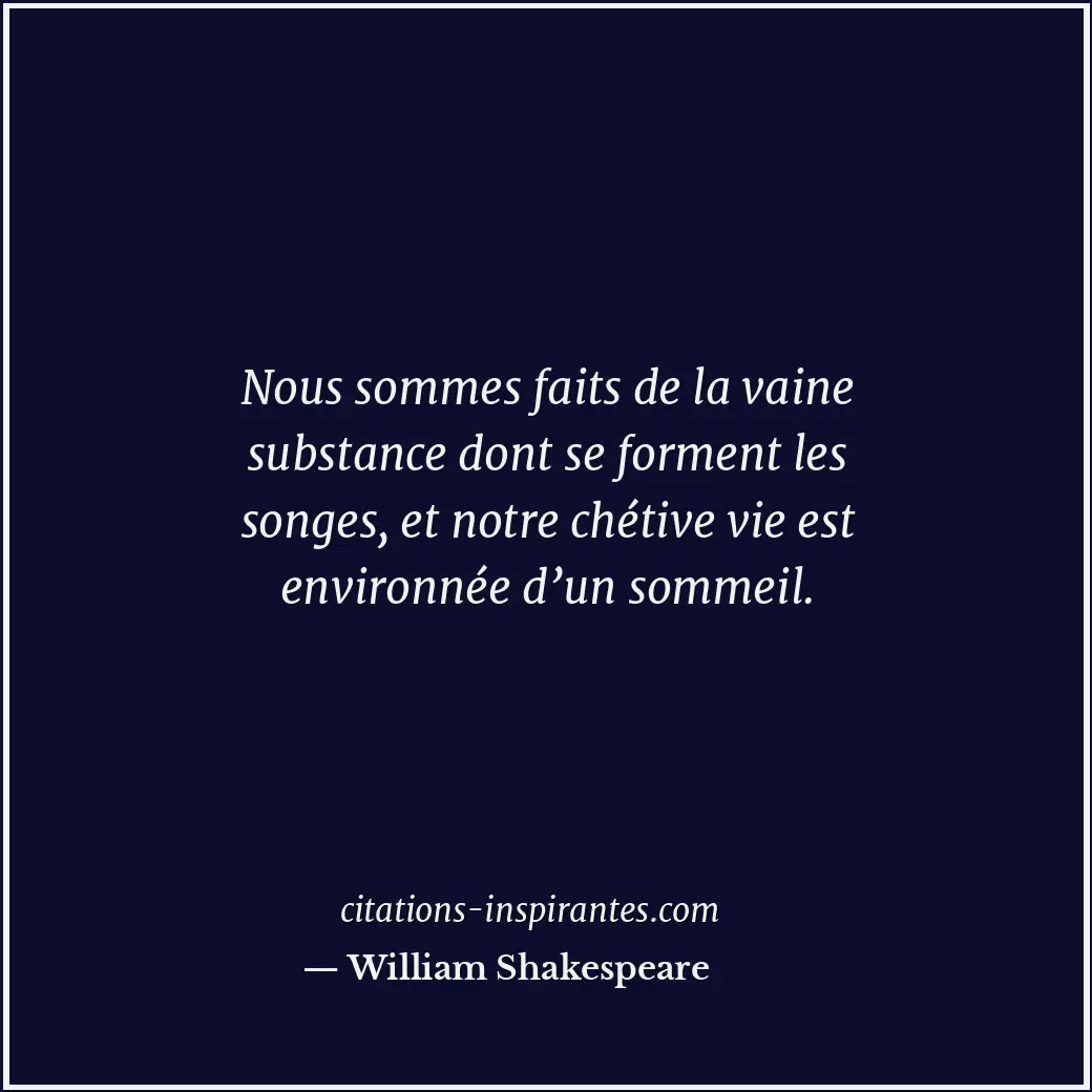 Citation de William Shakespeare