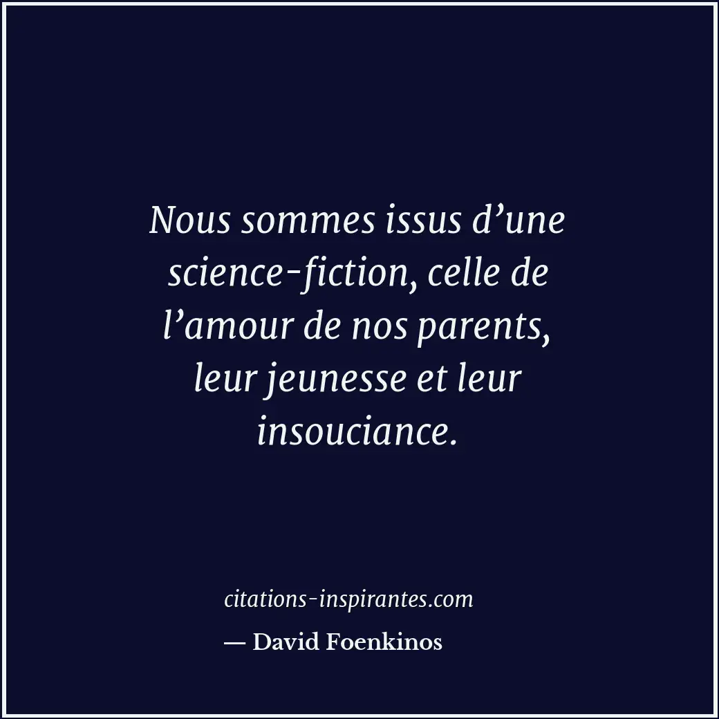 Citation de David Foenkinos