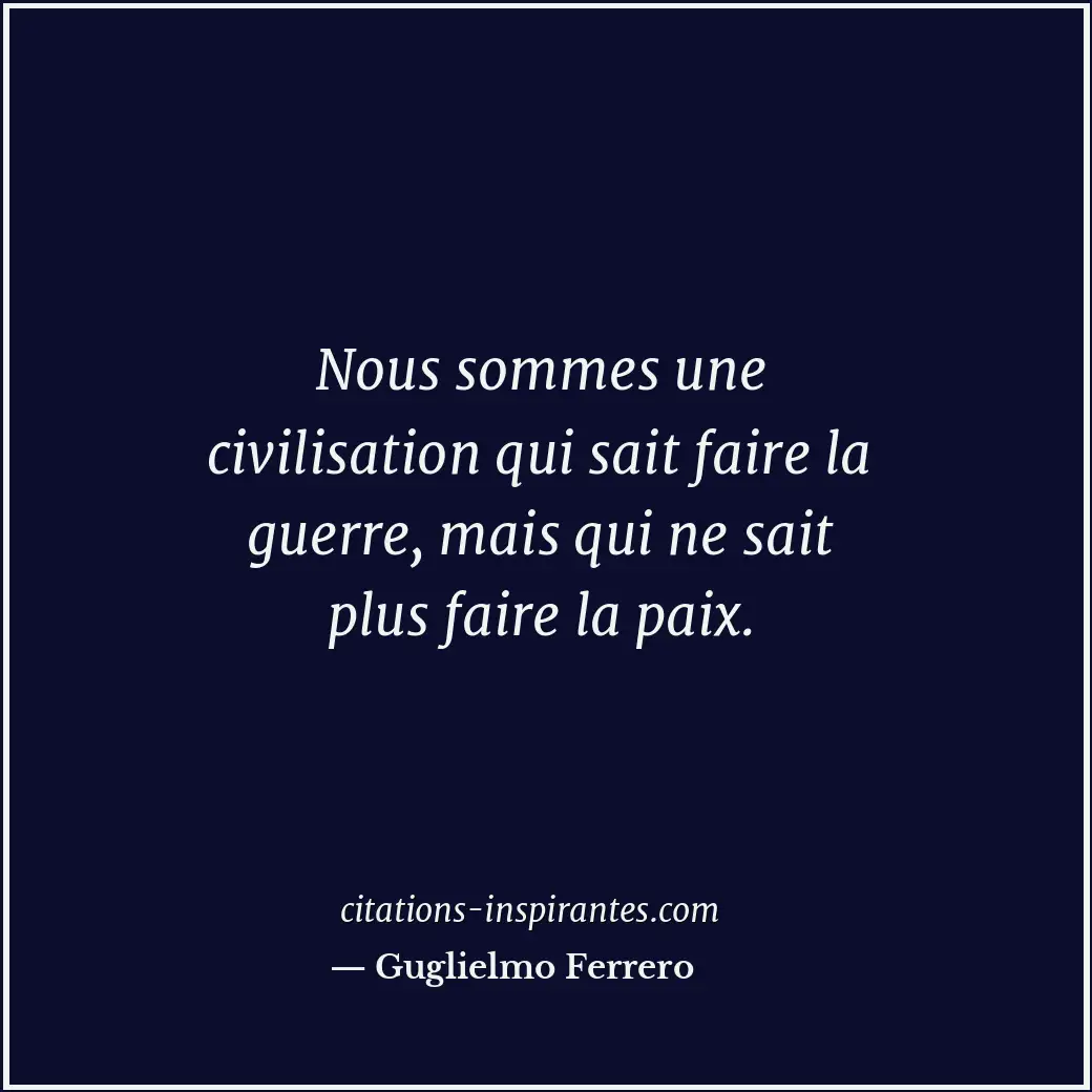 Citation de Guglielmo Ferrero