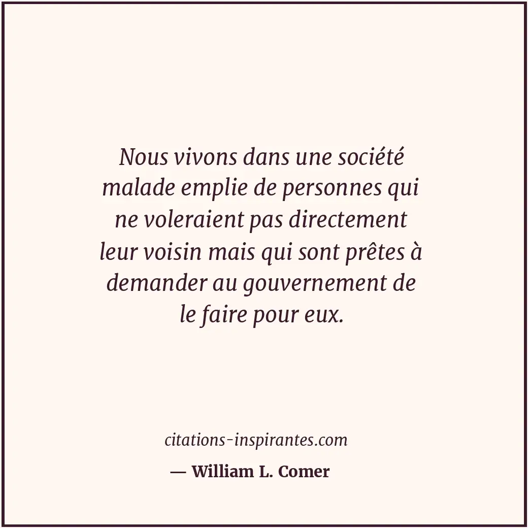 Citation de William L. Comer