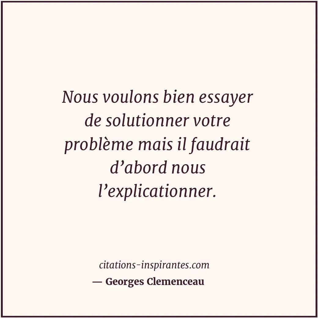 Citation de Georges Clemenceau