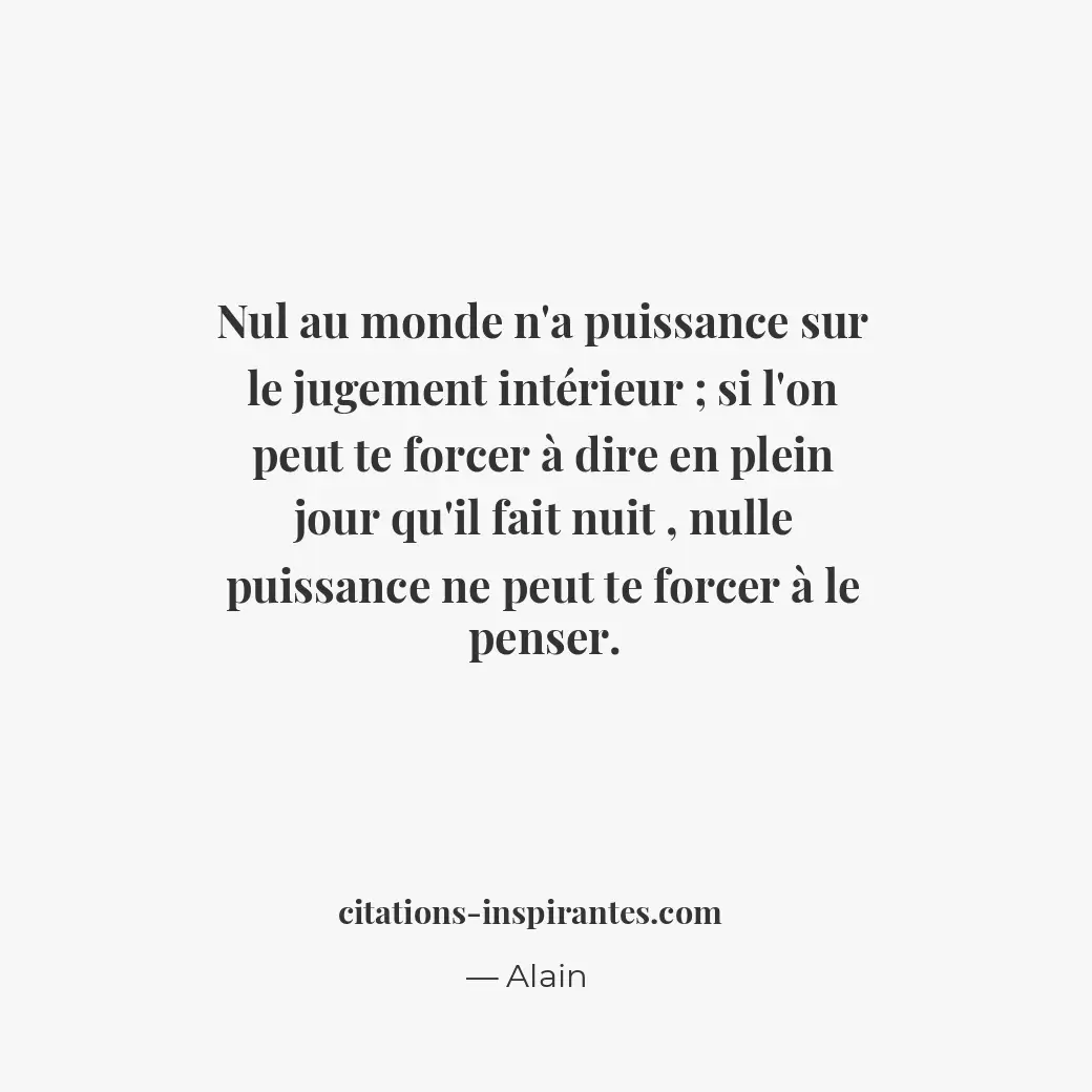 Citation de Alain