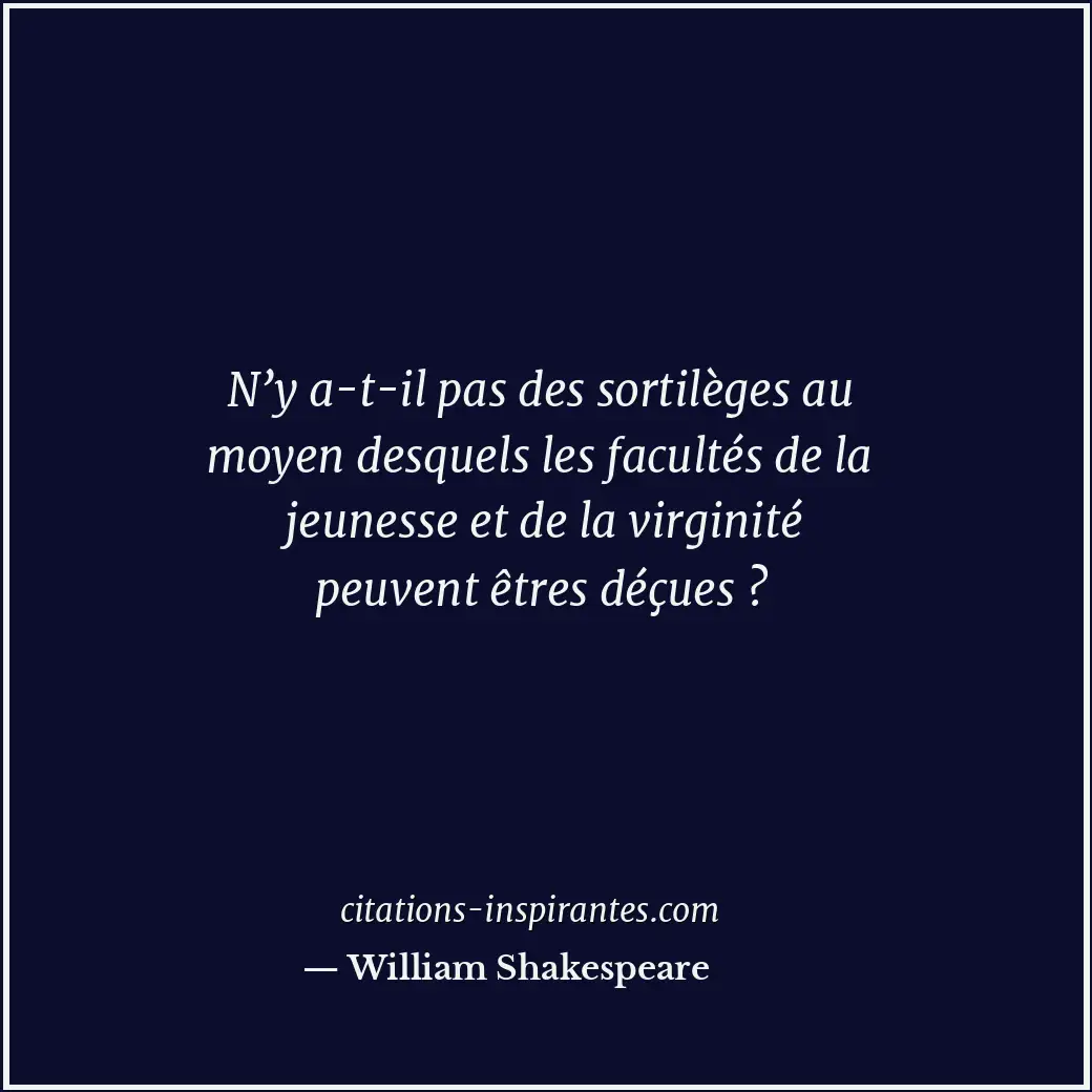 Citation de William Shakespeare