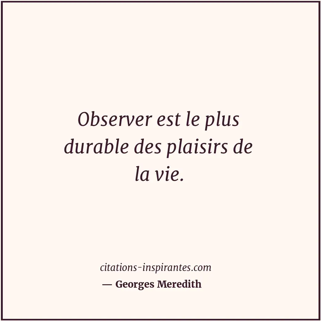 Citation de Georges Meredith