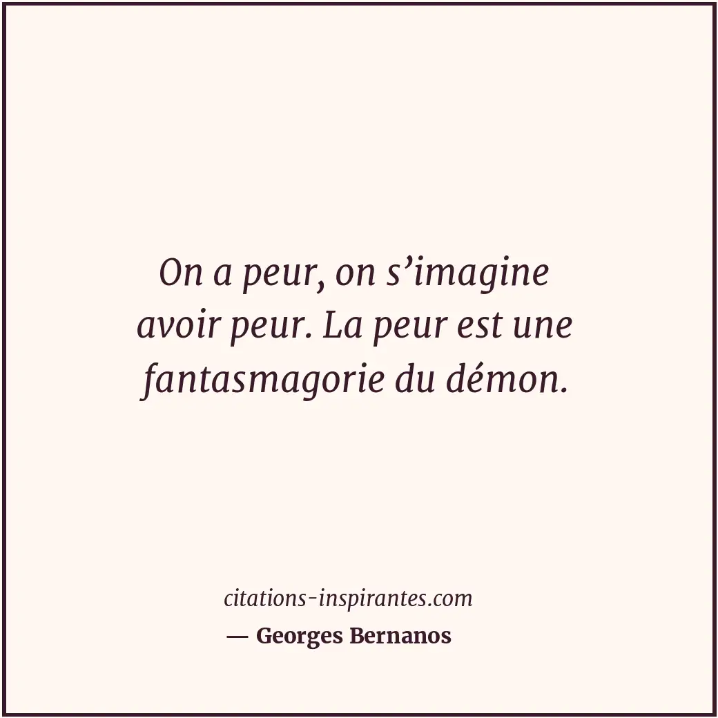 Citation de Georges Bernanos