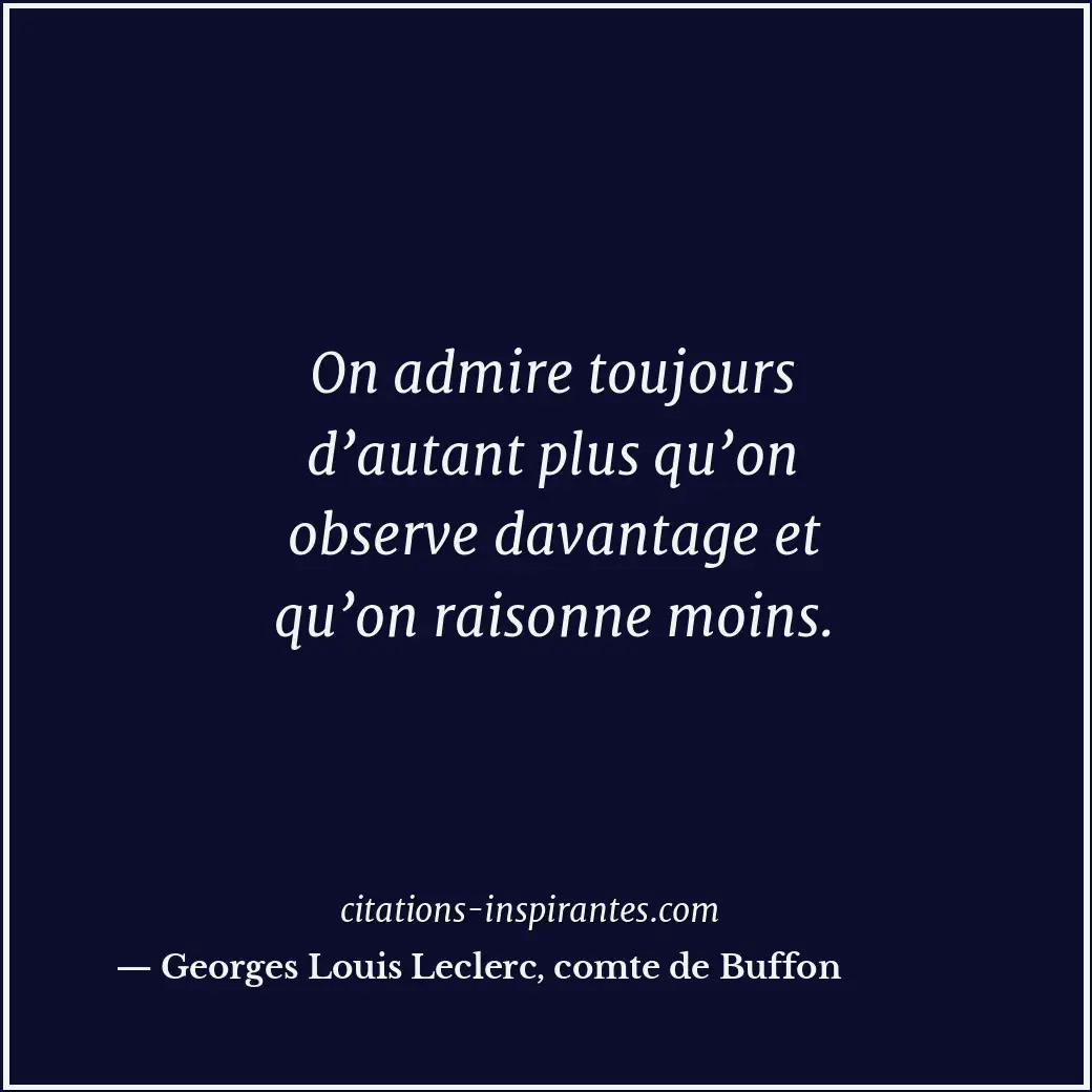 Citation de Georges Louis Leclerc, comte de Buffon