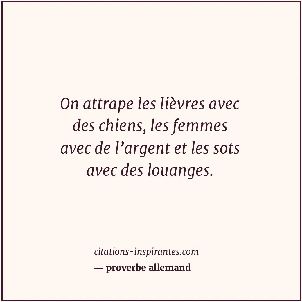 Citation de proverbe allemand