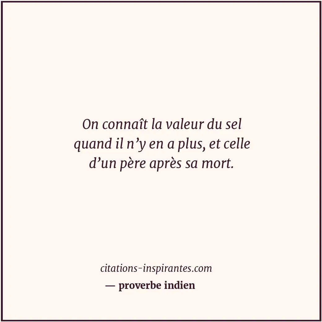 Citation de proverbe indien