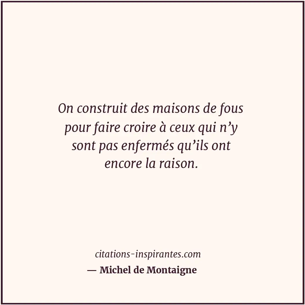 Citation de Michel de Montaigne