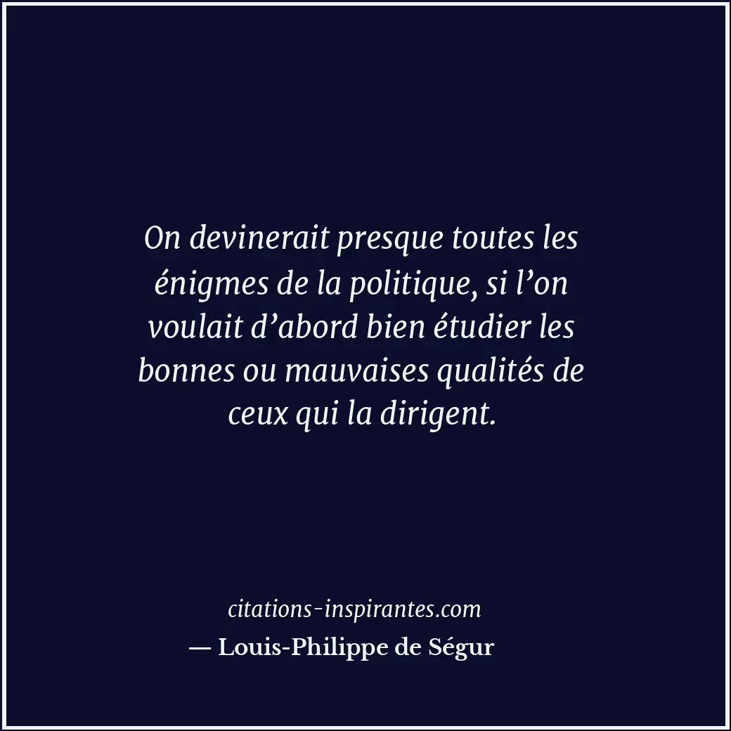 Citation de Louis-Philippe de Ségur