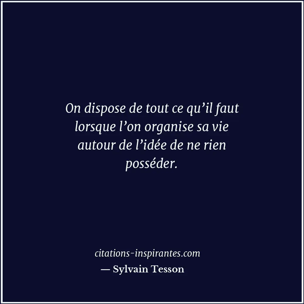 Citation de Sylvain Tesson