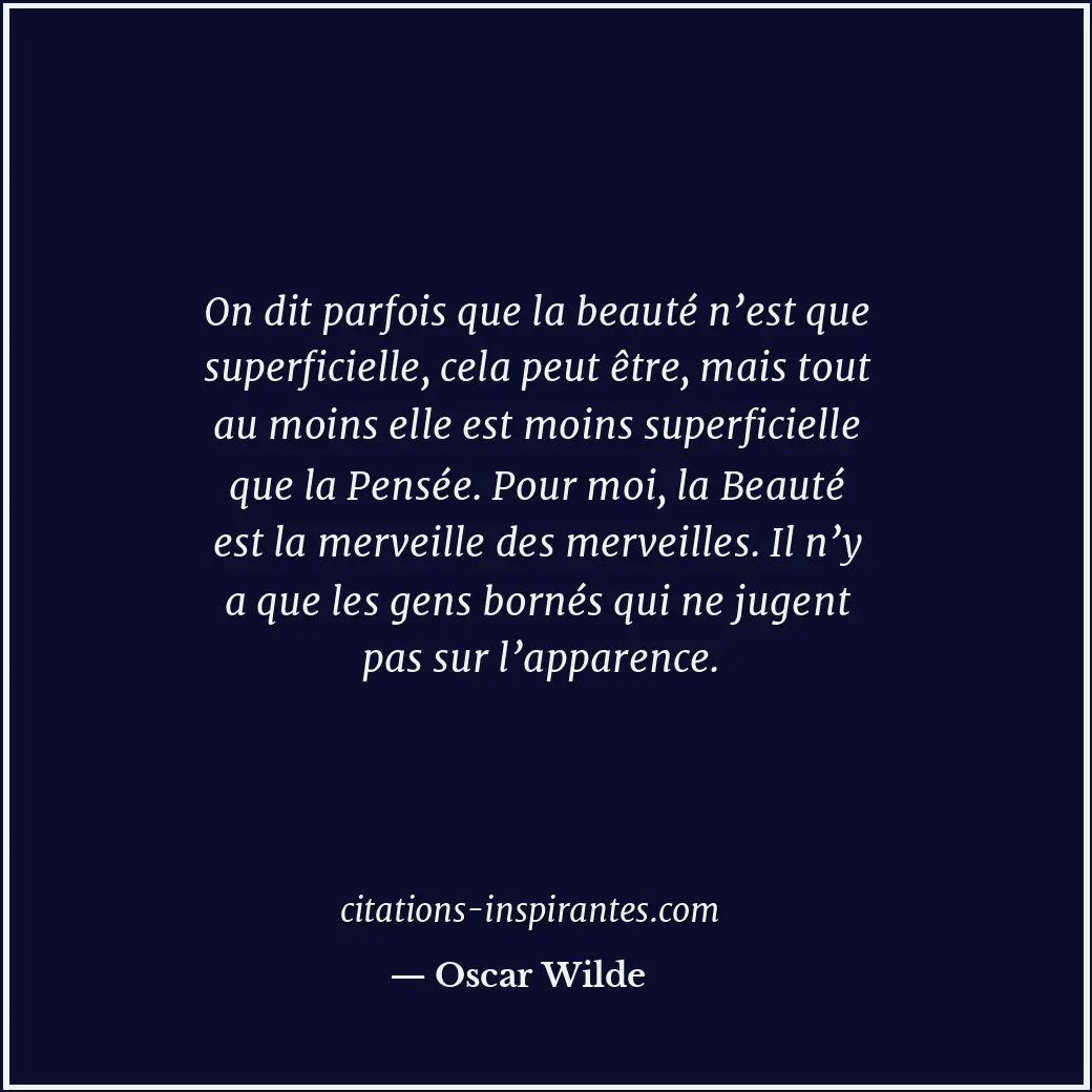 Citation de Oscar Wilde