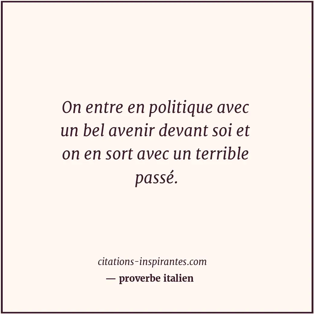 Citation de proverbe italien