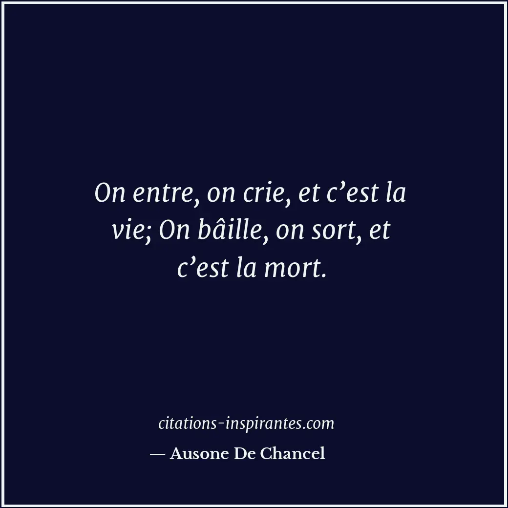 Citation de Ausone De Chancel