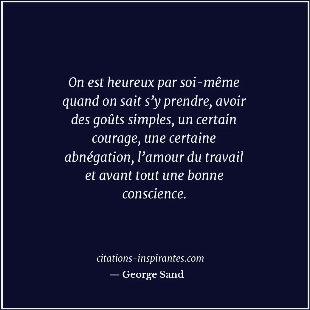 Citation de George Sand