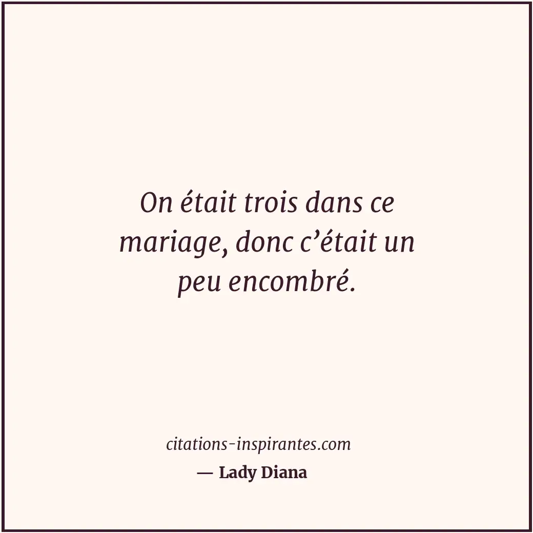 Citation de Lady Diana