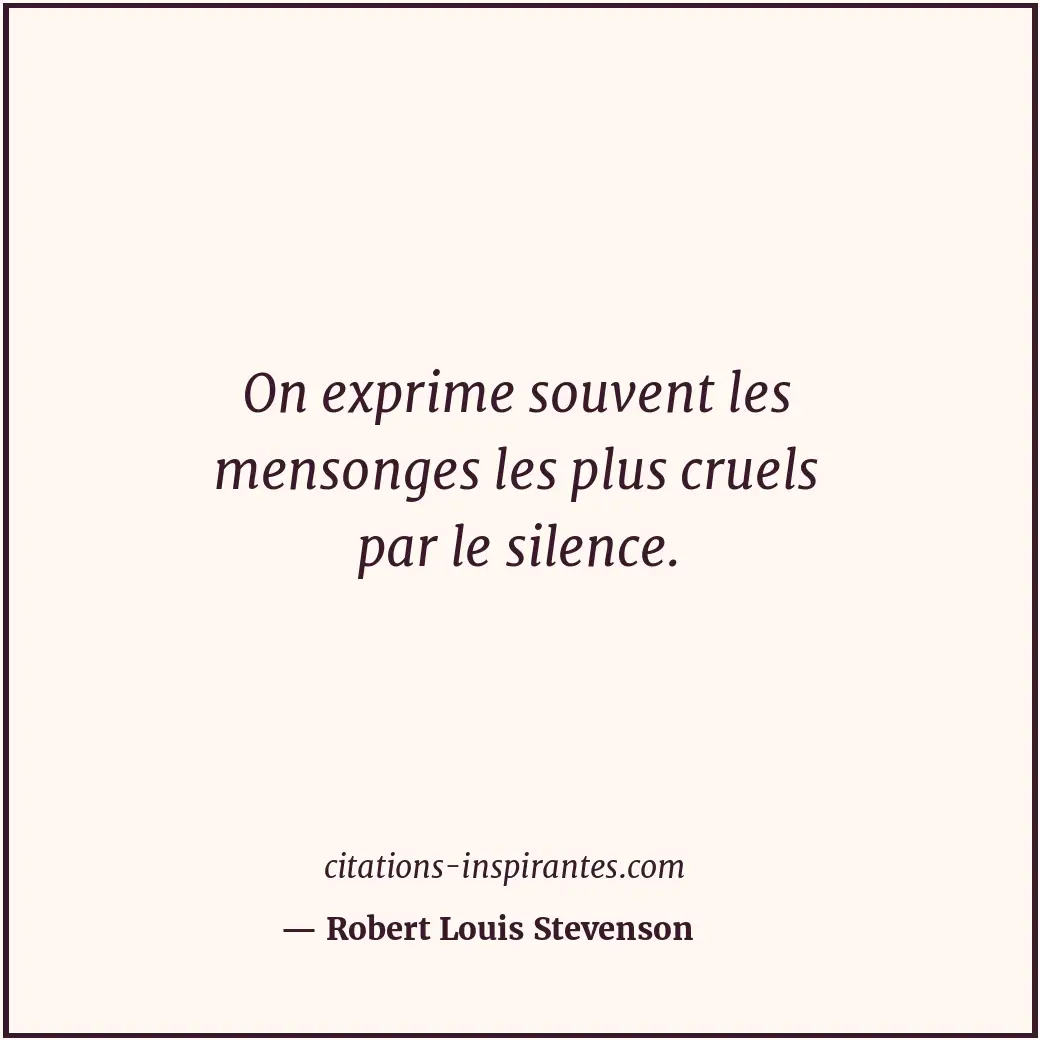Citation de Robert Louis Stevenson