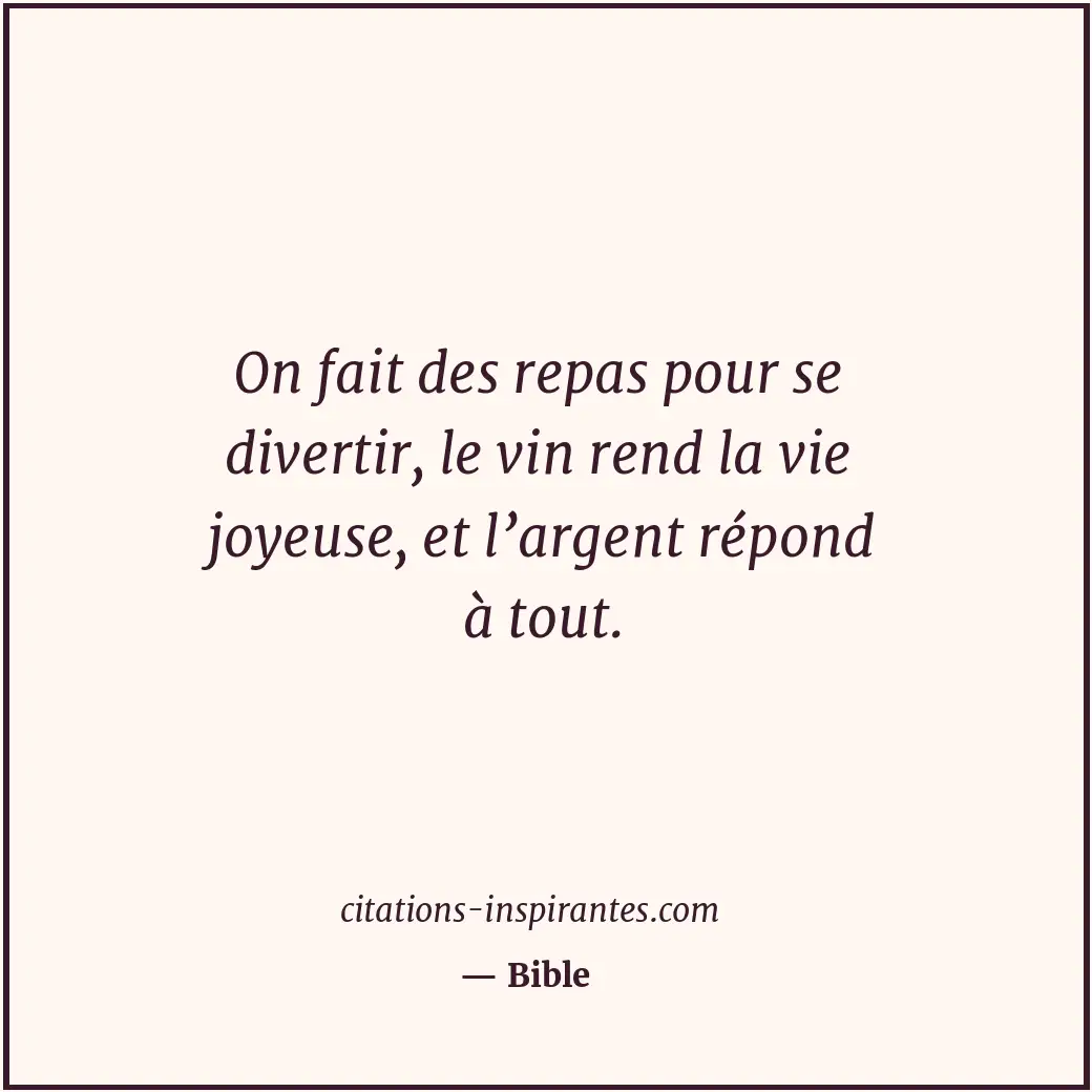 Citation de Bible