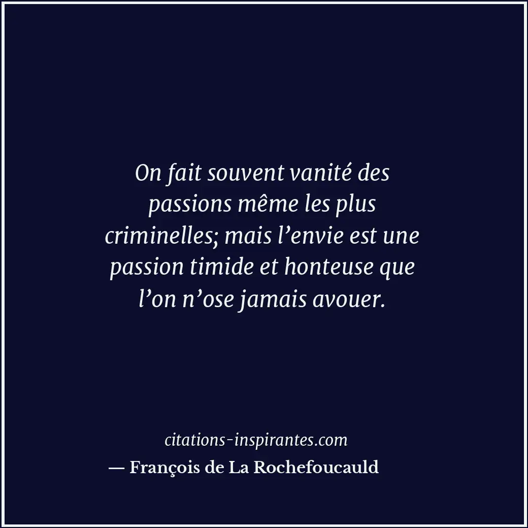 Citation de François de La Rochefoucauld