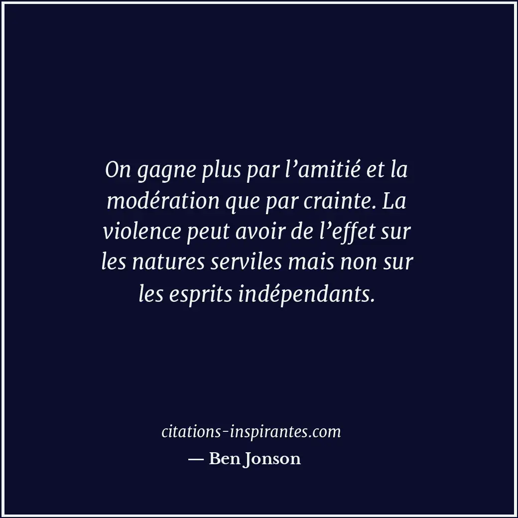 Citation de Ben Jonson