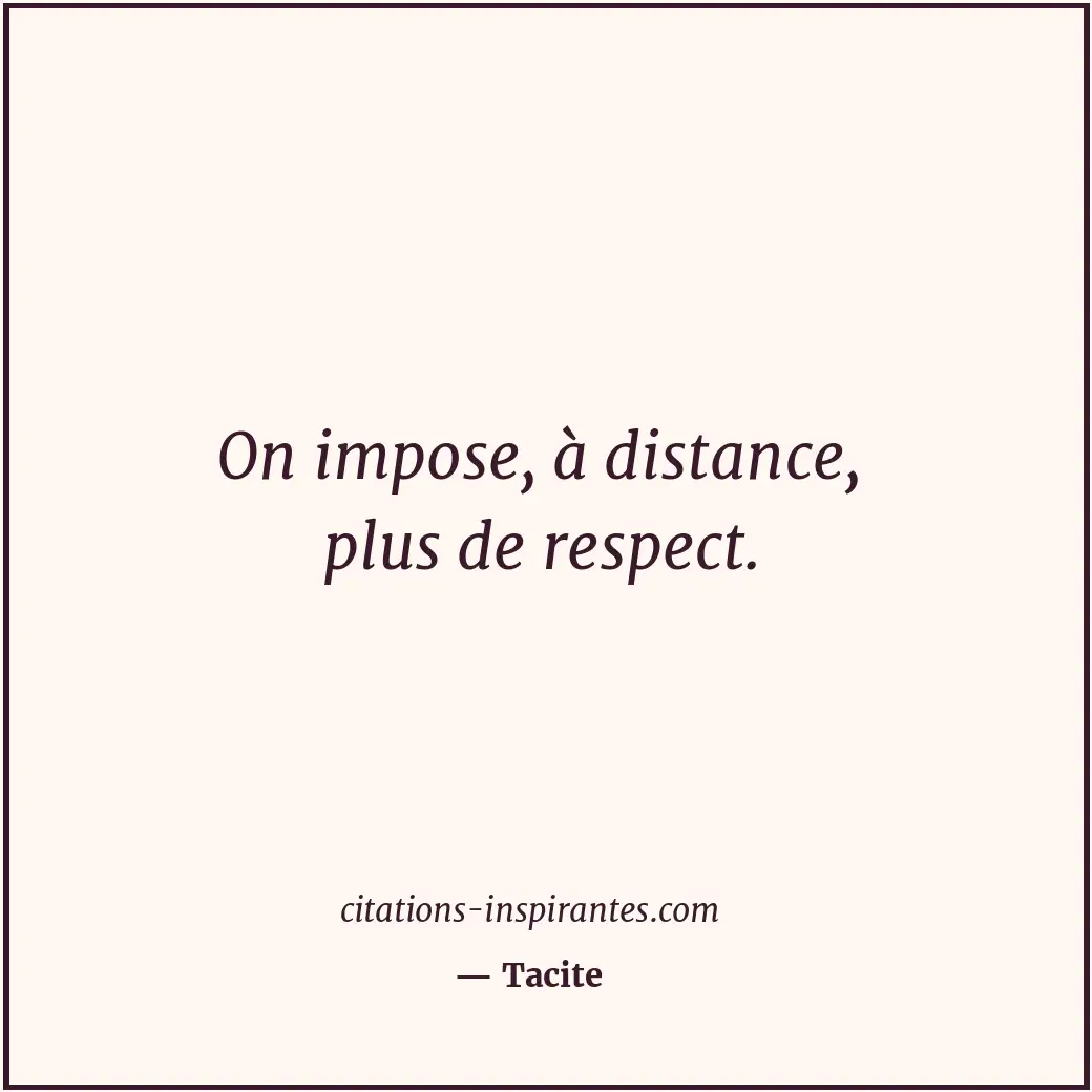 Citation de Tacite