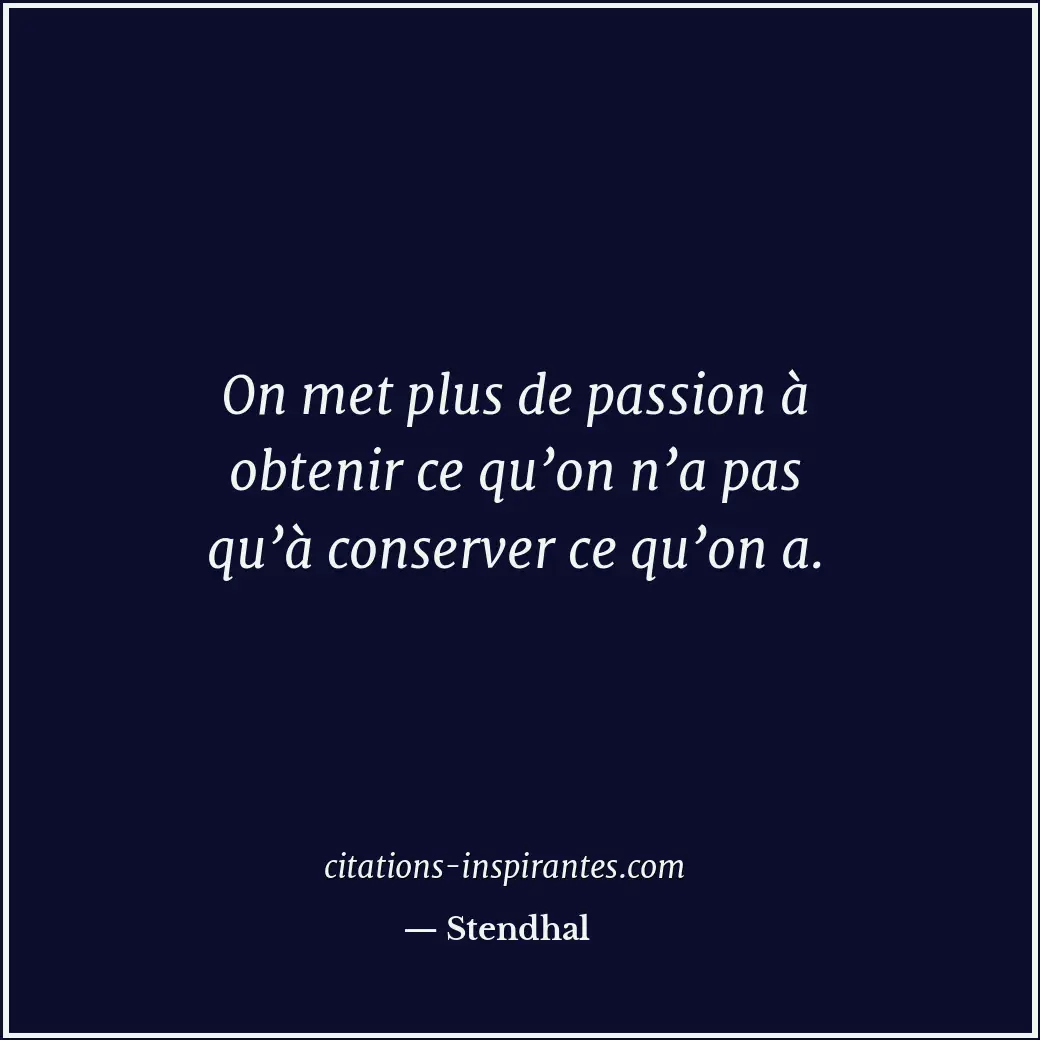 Citation de Stendhal