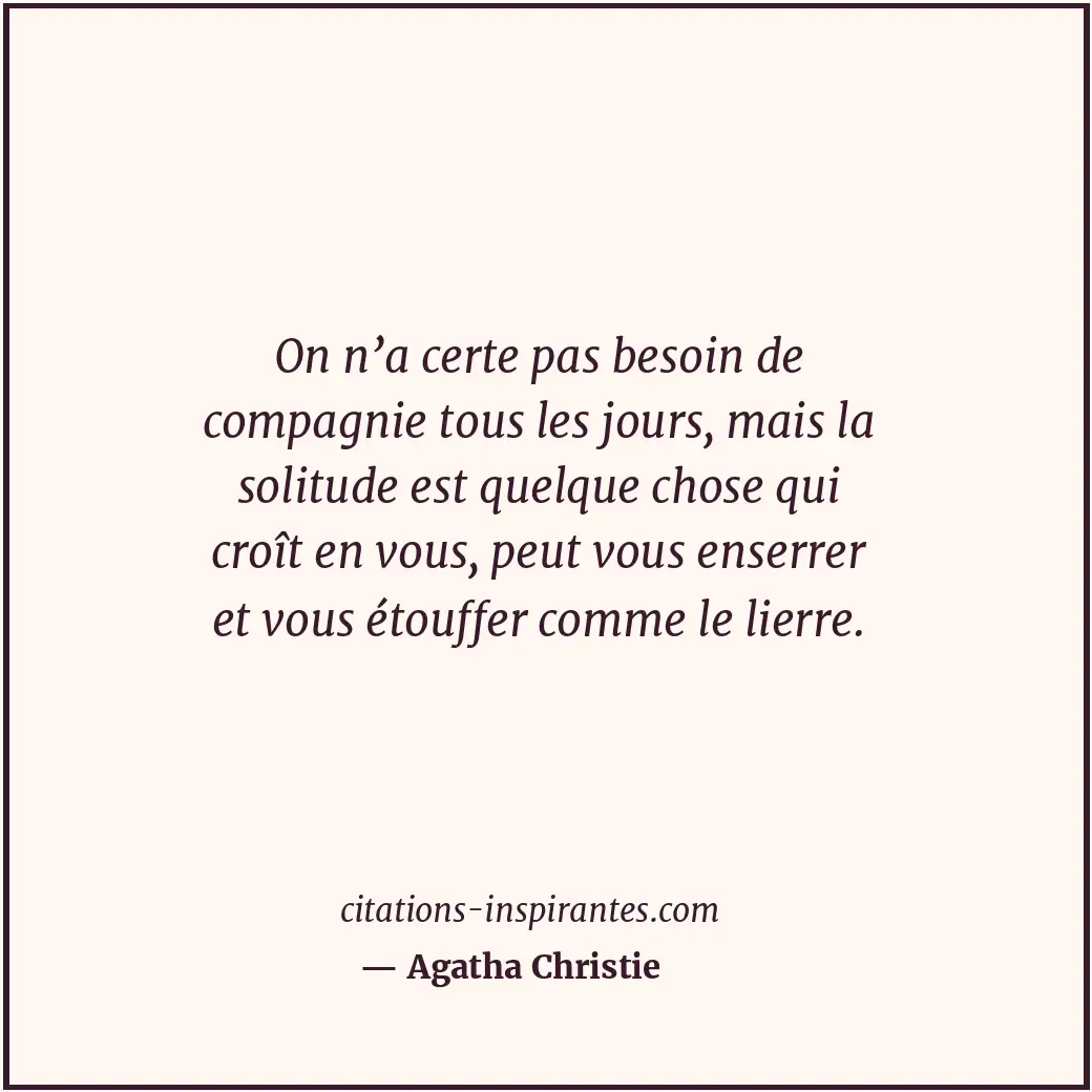 Citation de Agatha Christie