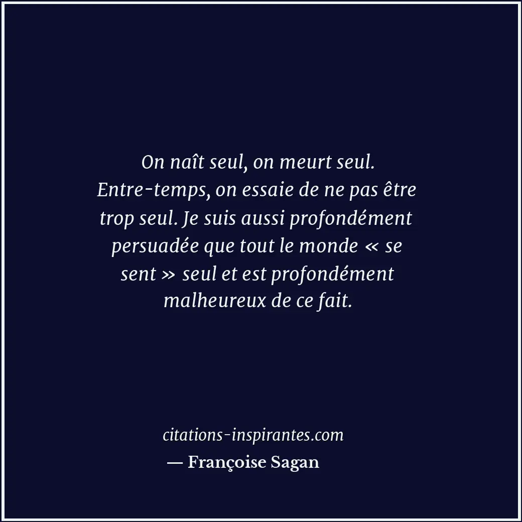 Citation de Françoise Sagan