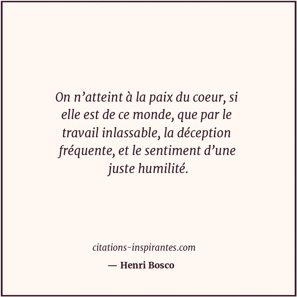 Citation de Henri Bosco