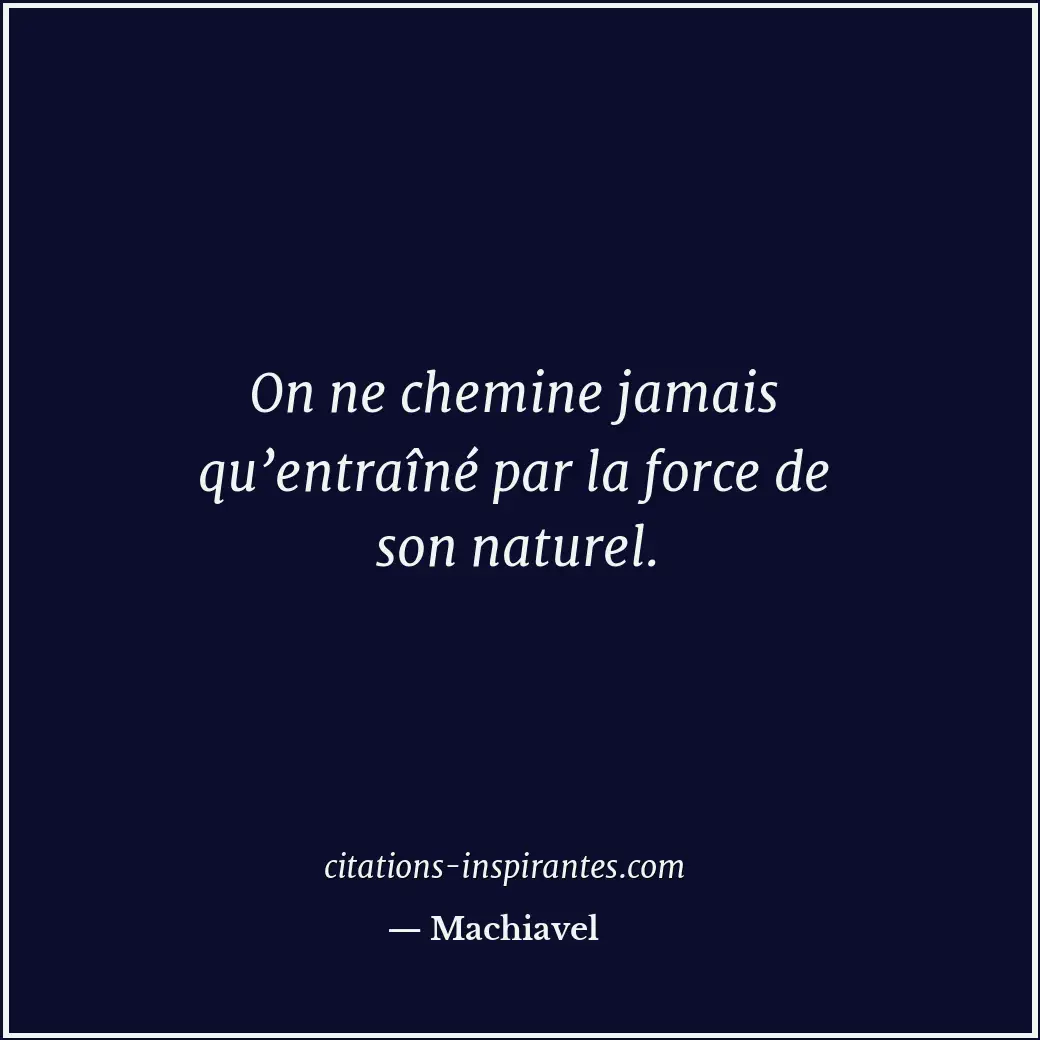 Citation de Machiavel