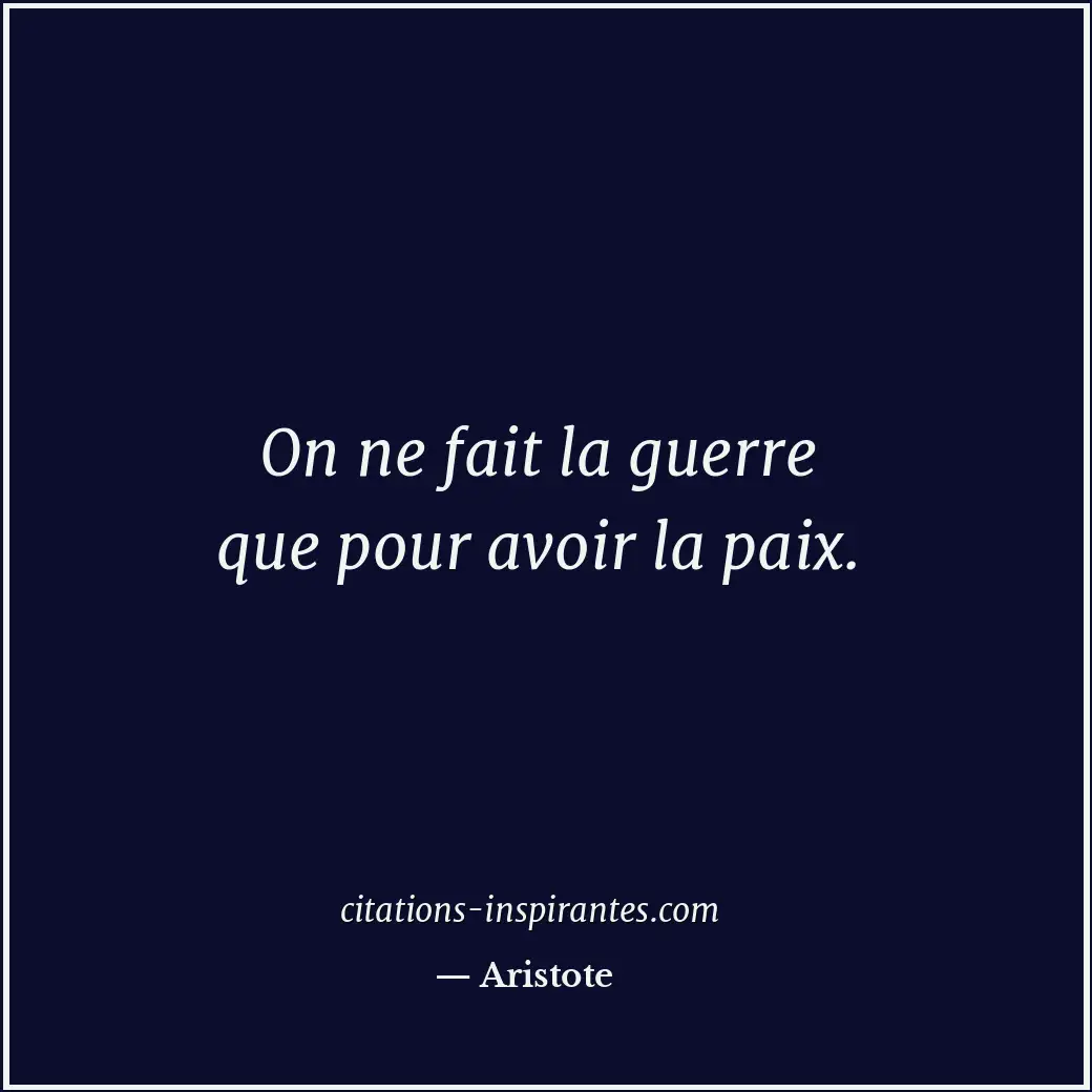 Citation de Aristote