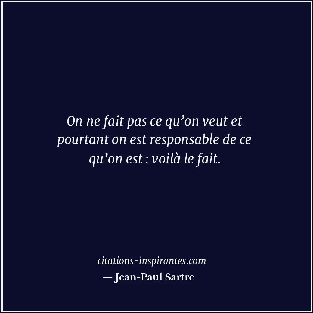 Citation de Jean-Paul Sartre