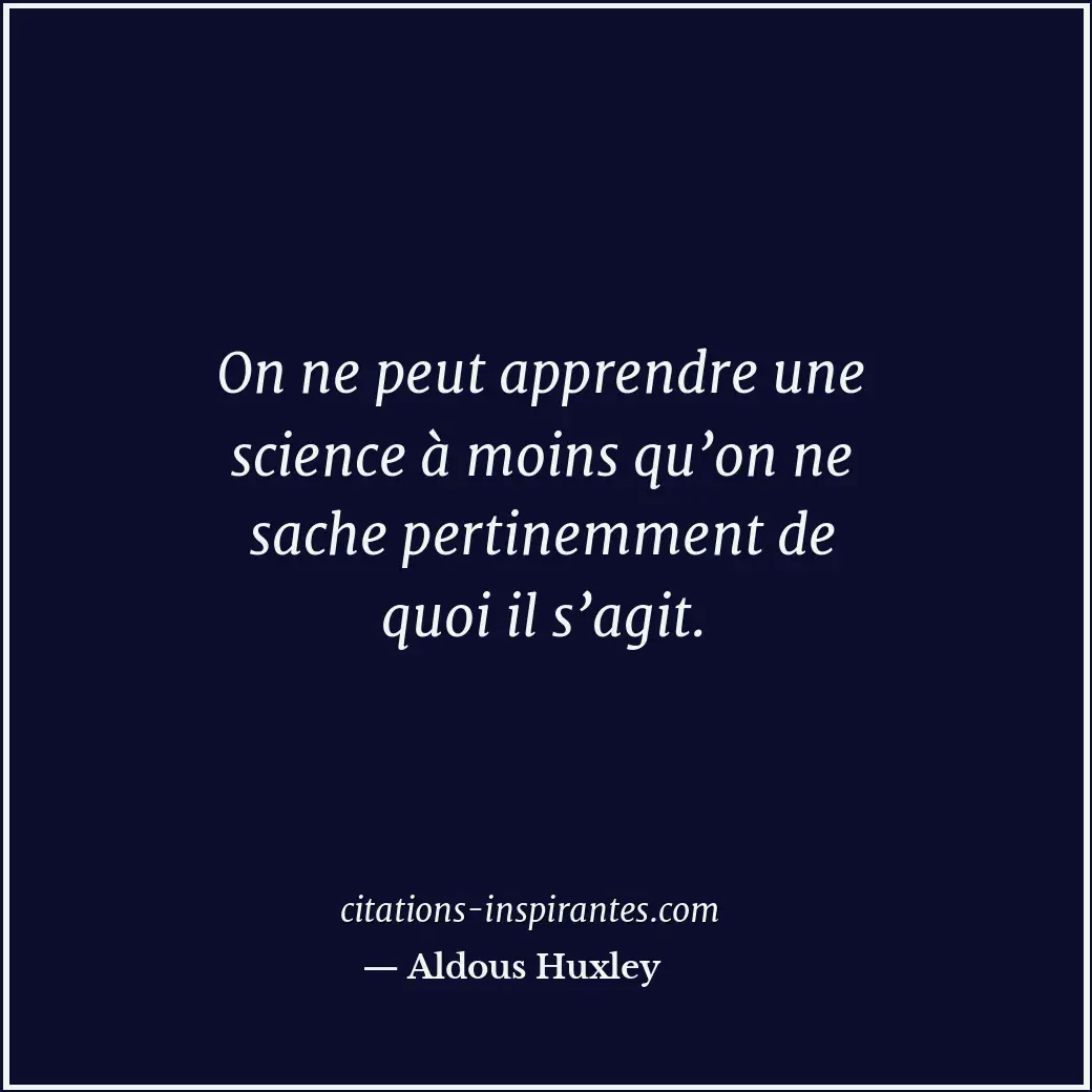 Citation de Aldous Huxley