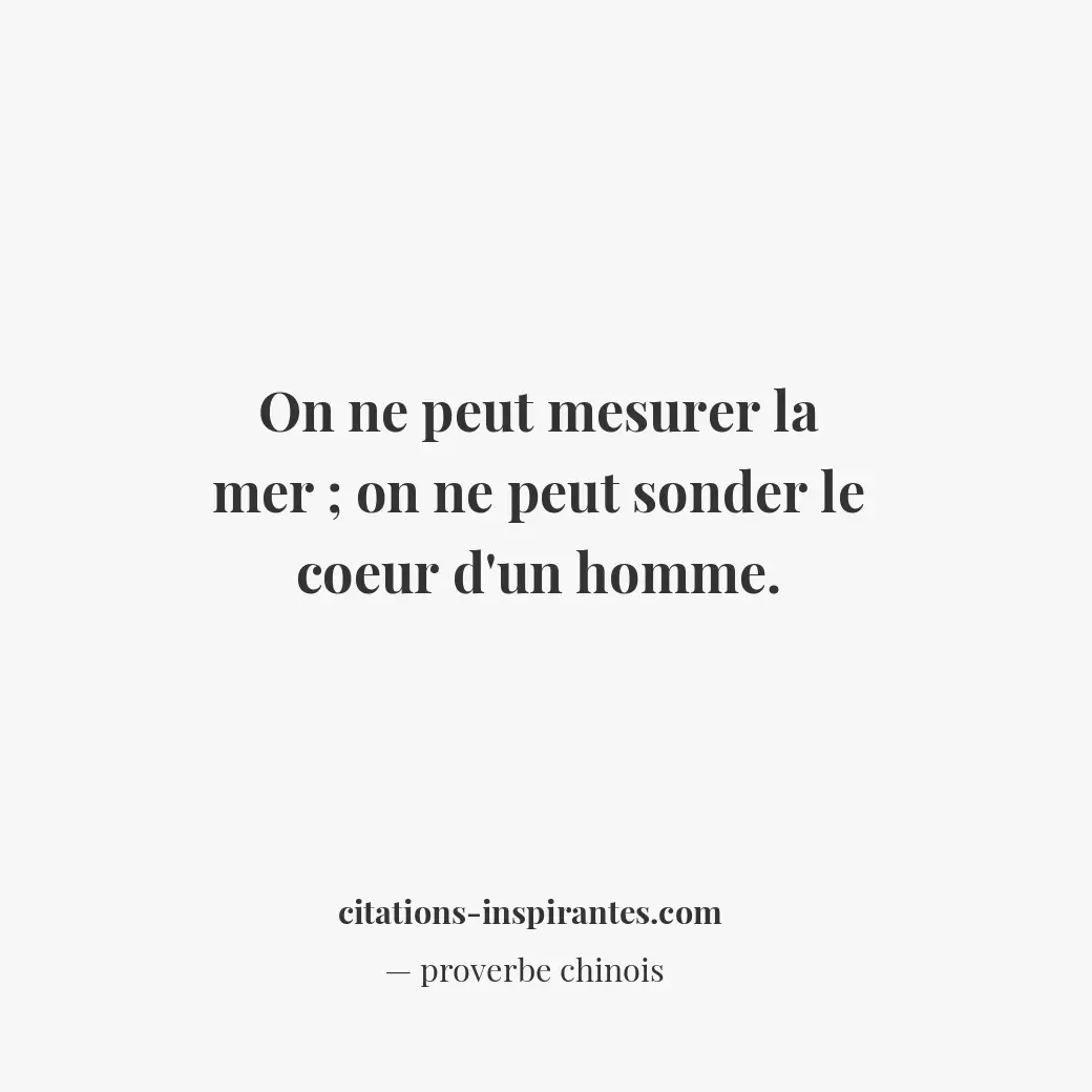 Citation de proverbe chinois