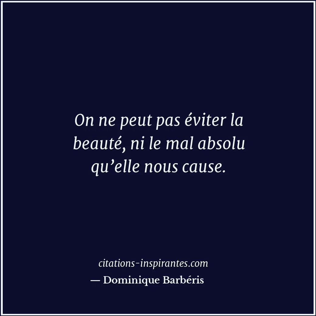 Citation de Dominique Barbéris