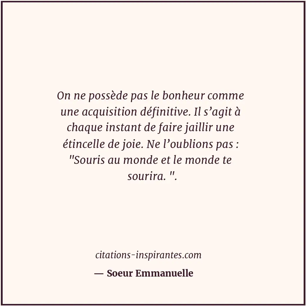 Citation de Soeur Emmanuelle