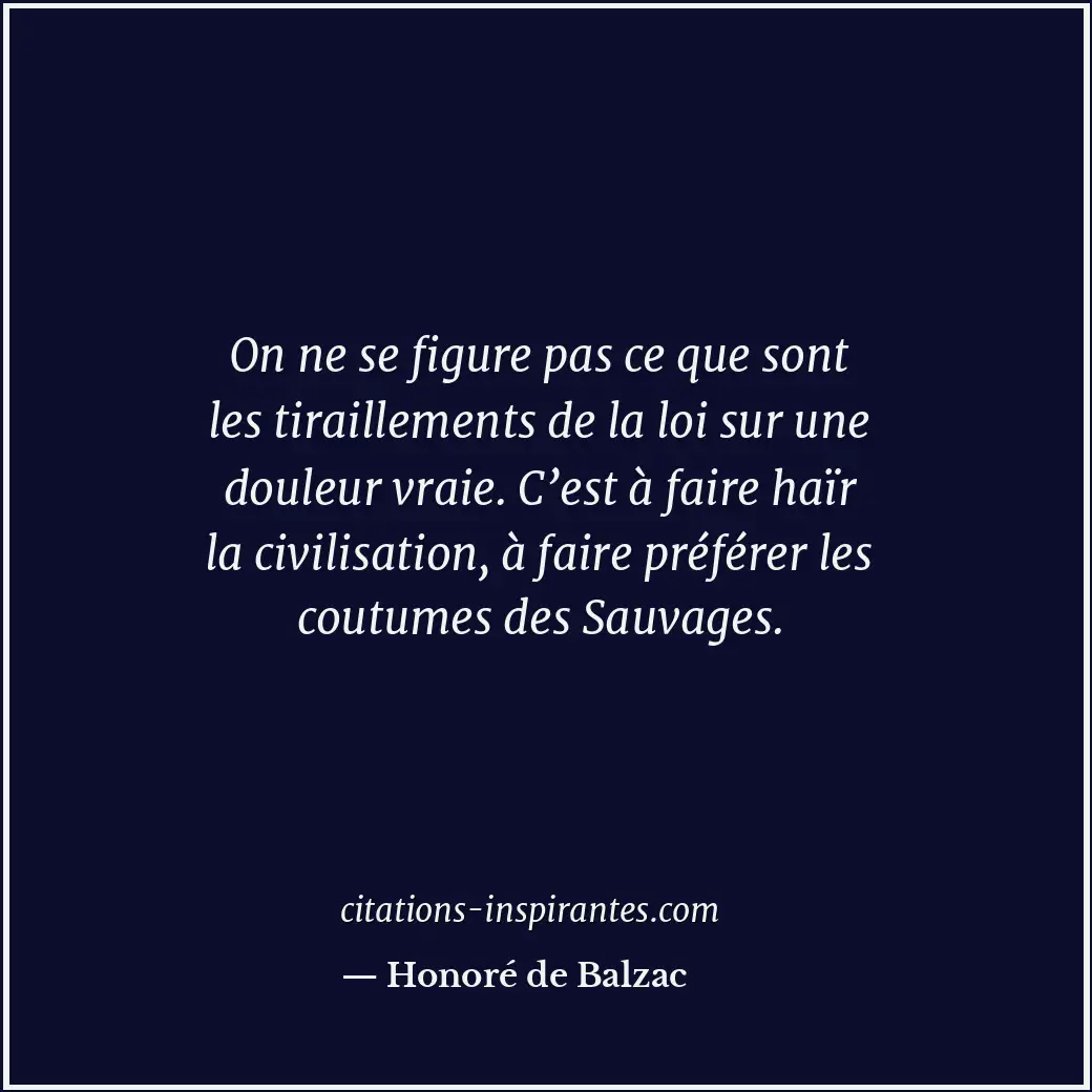 Citation de Honoré de Balzac